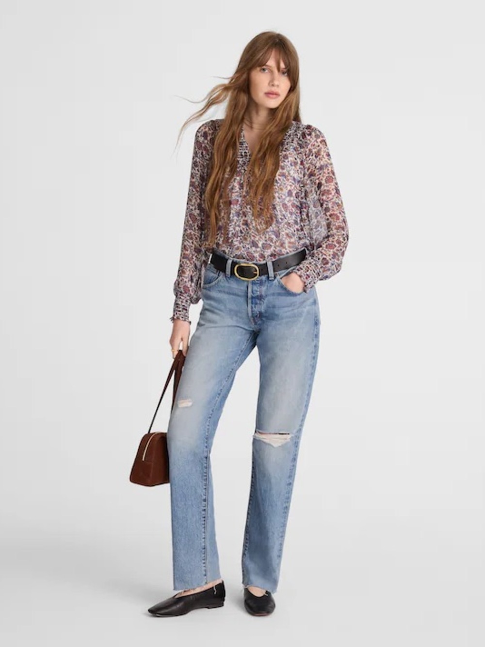 Madewell The Dean Easy Straight Jean in Nickelsville Wash